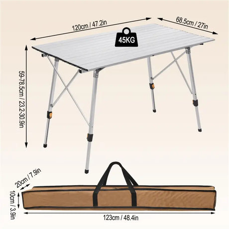 BukkitBow - Aluminium Opvouwbare Campingtafel