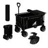 BukkitBow 2-in-1 opvouwbare bolderkar met tafelblad, gecoat stalen frame, Oxford-doek en all-terrain wielen voor veelzijdig gebruik.