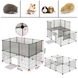 BukkitBow kleine dierenren voor hamsters, cavia's en konijnen, verstelbaar naar 2 niveaus, 107x72x72 cm, plastic en metalen frame