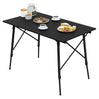 BukkitBow aluminium opvouwbare campingtafel, lichtgewicht en verstelbare hoogte, 120x68,5 cm, ideaal voor outdoor gebruik