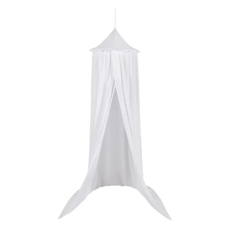 BukkitBow baby/kinder klamboe in grijs, roze en wit, 230 cm hoog en 60 cm diameter, lichte stof van 85 g/m².