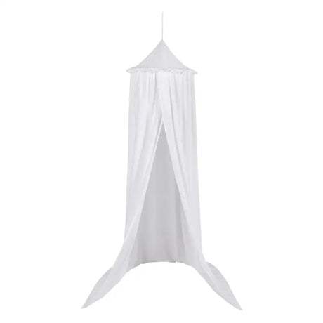 BukkitBow baby/kinder klamboe in grijs, roze en wit, 230 cm hoog en 60 cm diameter, lichte stof van 85 g/m².