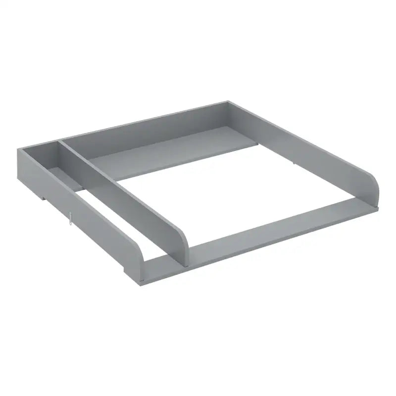 BukkitBow baby verschoontafel los opzetstuk voor commode in grijs of wit, 80x74,5x8,5 cm, zachte beschermrand en antislip onderkant.