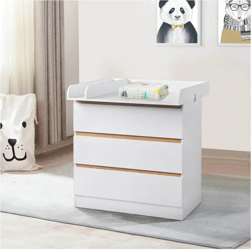 BukkitBow - Baby Verschoontafel met 3 Laden - Dressoir
