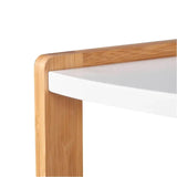 Bamboo BukkitBow hoekkast met 4 niveaus, handdoekenkast en boekenkast, afmetingen 30x30x115cm, natuurlijke bamboe uitstraling