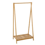 Bamboo kledingrek van BukkitBow met sterke opslag, natuurlijke kleur, 60x35x120cm, voor handdoeken en kleding, praktisch en stevig.
