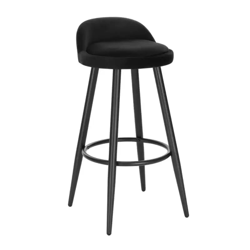 BukkitBow barkruk met fluweel of leer, metalen poten, stabiel en duurzaam, tot 120 kg draagvermogen, elegante zitplek.