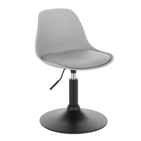 BukkitBow barkruk met PU en metalen frame, verstelbare hoogte, 360° draaibaar, antislip voetsteun, max 120kg, zithoogte 40-50cm