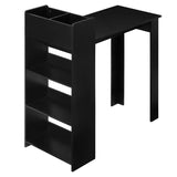 Stevige BukkitBow bartafel met opbergladen, planken en bakken, ideaal voor multifunctioneel gebruik in de horeca of thuis.
