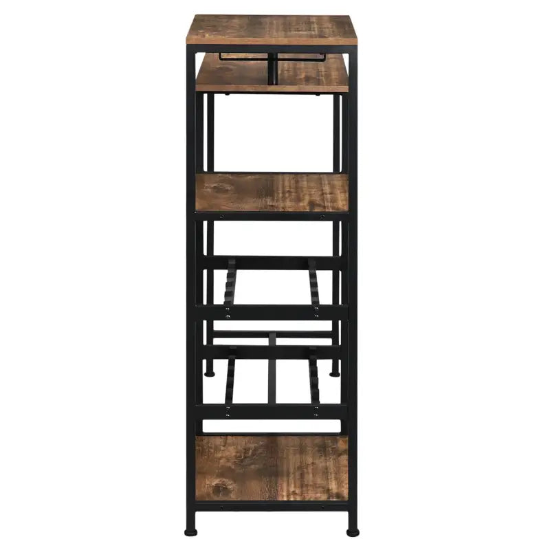 BukkitBow bartafel met planken, opbergruimte voor glazen en wijnrek, strak design voor thuisbar of eetruimte