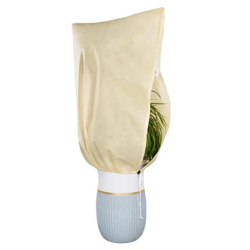 BukkitBow beschermingshoes voor planten, wintergewas, crème/wit, extra stevig materiaal, geschikt voor tuinplanten en bescherming.