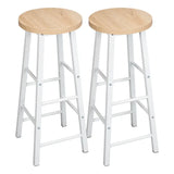 BukkitBow Bistro barkrukken set van 2 met stevig metalen frame, ergonomisch ontwerp en voetensteunen, zithoogte 71 cm.
