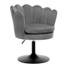 Velvet bloemvormige make-up stoel van BukkitBow, verstelbaar en draaibaar met zachte velvet bekleding.