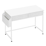 BukkitBow bureau met laden en opbergvakken, stevig metalen frame, geschikt voor thuis of kantoor, werktafel met praktische opbergmogelijkheden