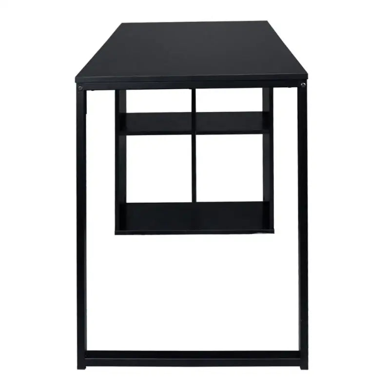 BukkitBow bureau met vakkenkast, spaanplaat tafelblad en metalen frame, werkstation van 120x60cm, geschikt voor kantoorgebruik