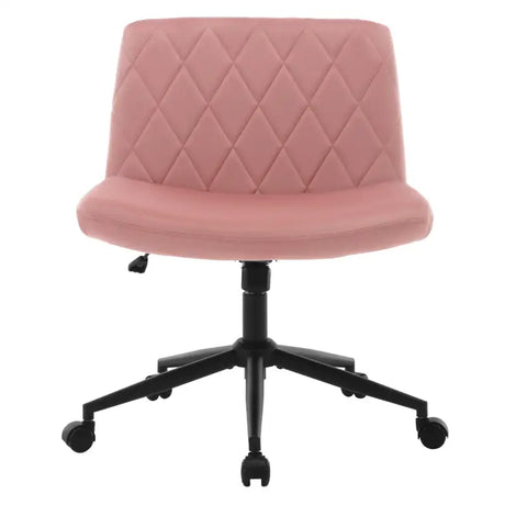 BukkitBow bureaustoel met fluwelen bekleding en metalen frame, ergonomisch verstelbaar zonder armleuningen