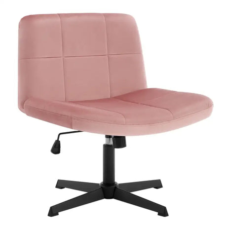 BukkitBow bureaustoel met hoogteverstelling, brede zitting, bekleed met fluweel of corduroy, comfortabele ergonomische stoel