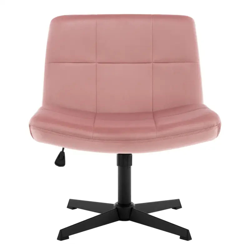 BukkitBow bureaustoel met hoogteverstelling, brede zitting en fluwelen of corduroy bekleding, comfortabel en stijlvol.