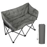 BukkitBow campingstoel voor 2 personen met gevoerde zitting, Oxford stof, draagbare hoes en 300 kg capaciteit.