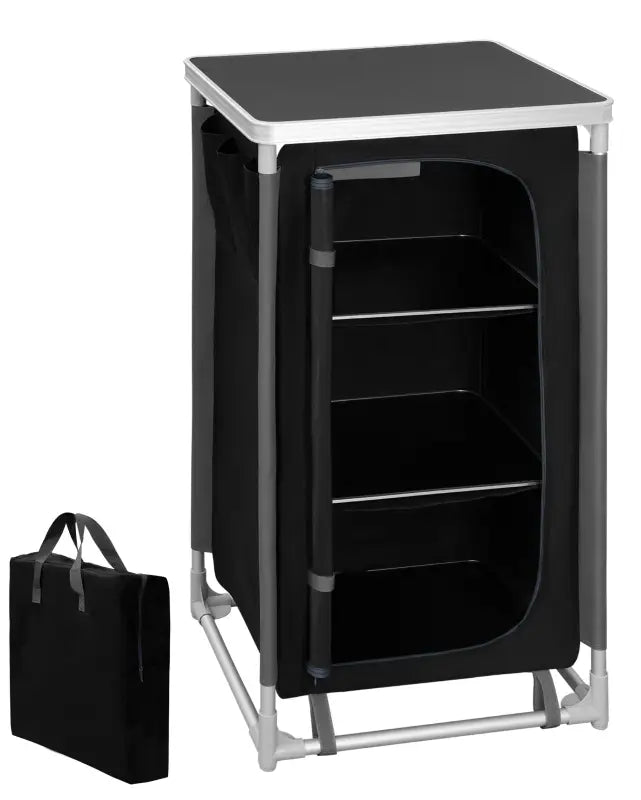 BukkitBow campingtafel met Oxford doek en aluminium, inklapbare opbergruimte, draagbaar en multifunctioneel voor outdoor gebruik