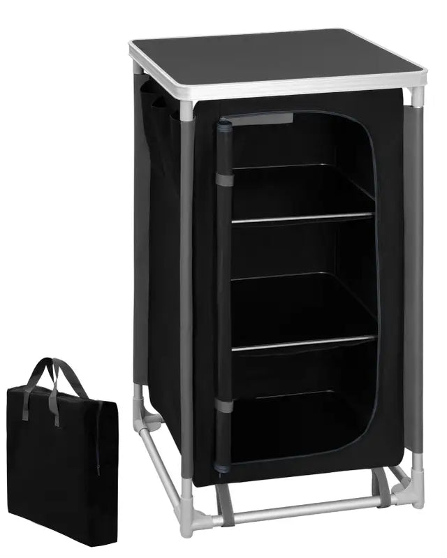 BukkitBow campingtafel met Oxford doek en aluminium, inklapbare opbergruimte, draagbaar en multifunctioneel voor outdoor gebruik