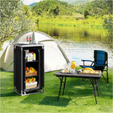 BukkitBow campingtafel met oxford doek en aluminium frame, inklusief opbergruimte, draagbaar en multifunctioneel voor outdoor gebruik