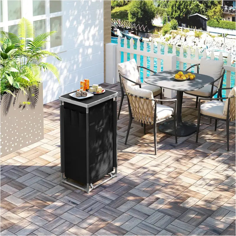 BukkitBow campingtafel met oxford doek en aluminium, inclusief opbergruimte, draagbaar en multifunctioneel voor outdoor gebruik
