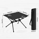 Lichtgewicht BukkitBow campingtafel met opberghoes, metalen frame en Oxford-stof, opvouwbaar voor gemakkelijk vervoer.