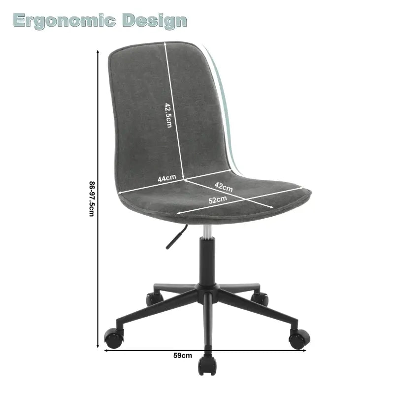 Comfortabele BukkitBow bureaustoel met zachte badstof bekleding, verstelbare hoogte en ergonomisch ontwerp voor optimaal zitcomfort.