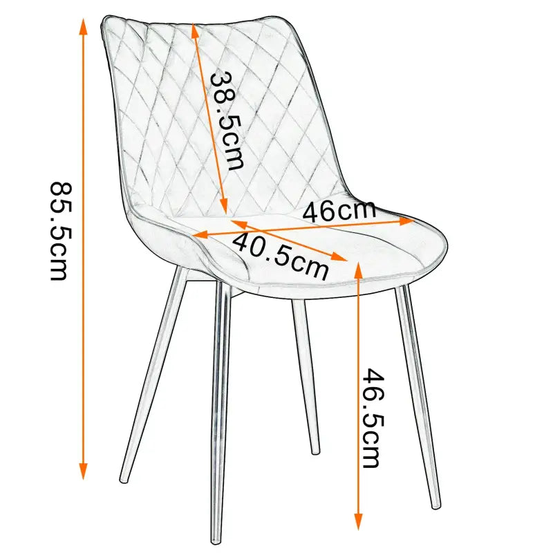 BukkitBow eetkamerstoel met stevig, ergonomisch ontwerp en vloerbescherming, 85,5 cm hoog, comfortabele zitervaring in de keuken of eetkamer.