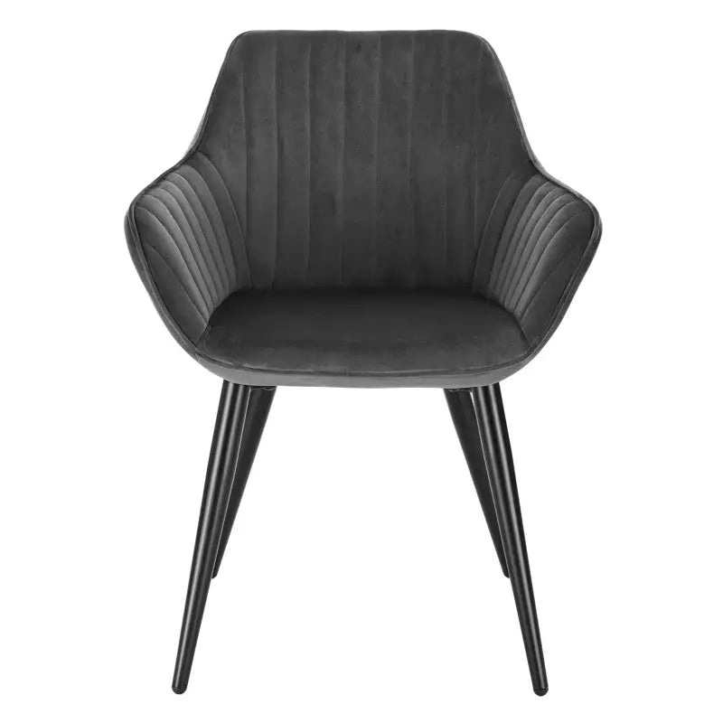 BukkitBow eetkamerstoel met metalen frame, ergonomisch ontwerp en zithoogte van 48 cm, comfortabele en stabiele zitplek