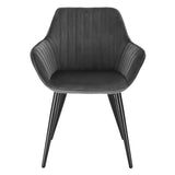 BukkitBow eetkamerstoel met metalen frame, ergonomisch ontwerp en zithoogte van 48 cm, comfortabele en stabiele zitplek