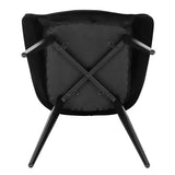 BukkitBow eetkamerstoel met stabiel metalen frame en ergonomisch ontwerp, zithoogte 48 cm, comfortabele zitervaring.