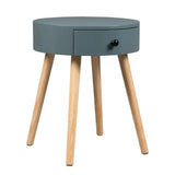 BukkitBow Compact nachtkastje met lade, MDF en massief hout, waterbestendig en krasvast, afmetingen 38x38x48cm