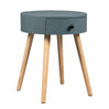 BukkitBow Compact nachtkastje met lade, waterbestendig MDF en massief hout, 38x38x48cm, krasvast en modern design