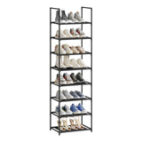 BukkitBow compacte schoenenrek met metalen buizen, stapelbaar en flexibel voor georganiseerde schoenopslag.