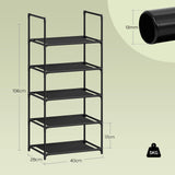 BukkitBow compact schoenenrek met metalen buizen, stapelbaar en flexibel voor georganiseerde schoenenopslag.