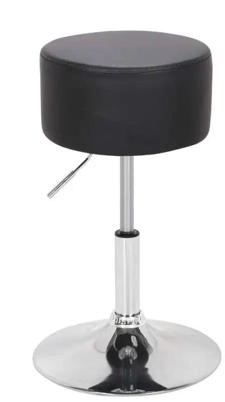 BukkitBow compacte barkruk met kunstlederen zitting, verchroomd stalen frame, ergonomisch en verstelbaar, max. 100 kg draagvermogen