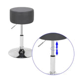 BukkitBow compacte barkruk van kunstleer met verchroomd staal, ergonomisch en verstelbaar, max. 100 kg draagvermogen