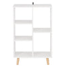 BukkitBow compacte boekenkast met 5 vakken, sterke planken en ruimtebesparend, afmetingen 30x60x95cm, in een moderne interieurstijl.