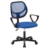 BukkitBow compacte bureaustoel met verstelbare hoogte van 41-53 cm en 100 kg draagvermogen, zwart en ergonomisch ontworpen.