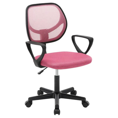 BukkitBow compacte bureaustoel met verstelbare hoogte van 41-53 cm en 100 kg draagvermogen, zwart met ergonomisch ontwerp