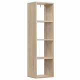 BukkitBow compacte kubus boekenkast met 4 vakken, verticaal en horizontaal, in modern design, geschikt voor boeken en decoratie.