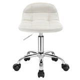 BukkitBow compacte lage kruk van velvet/fluweel met metalen onderstel en wielen, hoogte verstelbaar van 43,5 tot 55 cm.