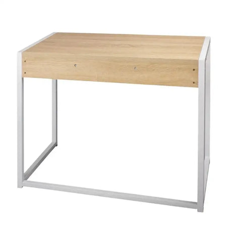 BukkitBow computertafel bureau met metalen frame, 2 lades, afmetingen 100x50x76 cm, modern kantoormeubel