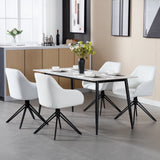 Set van 2 BukkitBow draaibare corduroy eetkamerstoelen met armleuningen, stijlvolle en comfortabele zithoeken voor de eetkamer.
