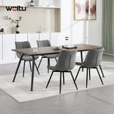 Set van 2 BukkitBow draaibare velvet eetkamerstoelen met 360 graden rotatie, elegante en comfortabele stoelen voor de eetkamer