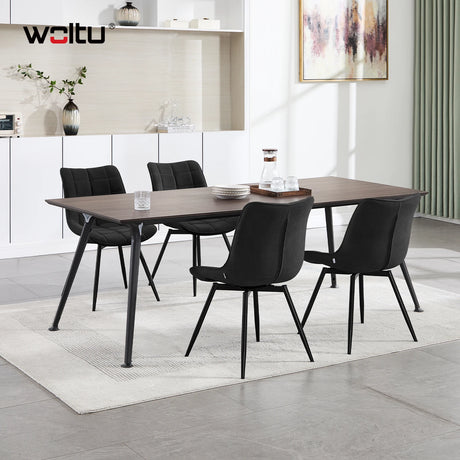 Set van 2 BukkitBow draaibare velvet eetkamerstoelen met 360 graden rotatie, elegante en comfortabele ontwerp voor de eetkamer.