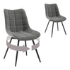 Set van 2 BukkitBow draaibare velvet eetkamerstoelen met 360 graden rotatie, stijlvolle en comfortabele eetkamerstoel.