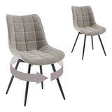 Set van 2 BukkitBow draaibare velvet eetkamerstoelen met 360 graden rotatie, comfortabele en stijlvolle eetkamerstoel.